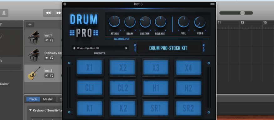 Garageband deals drum pad