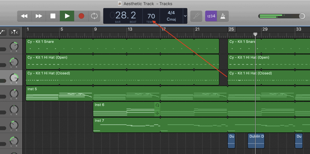 Slow BPM - How to Make an Aesthetic Track in Garageband