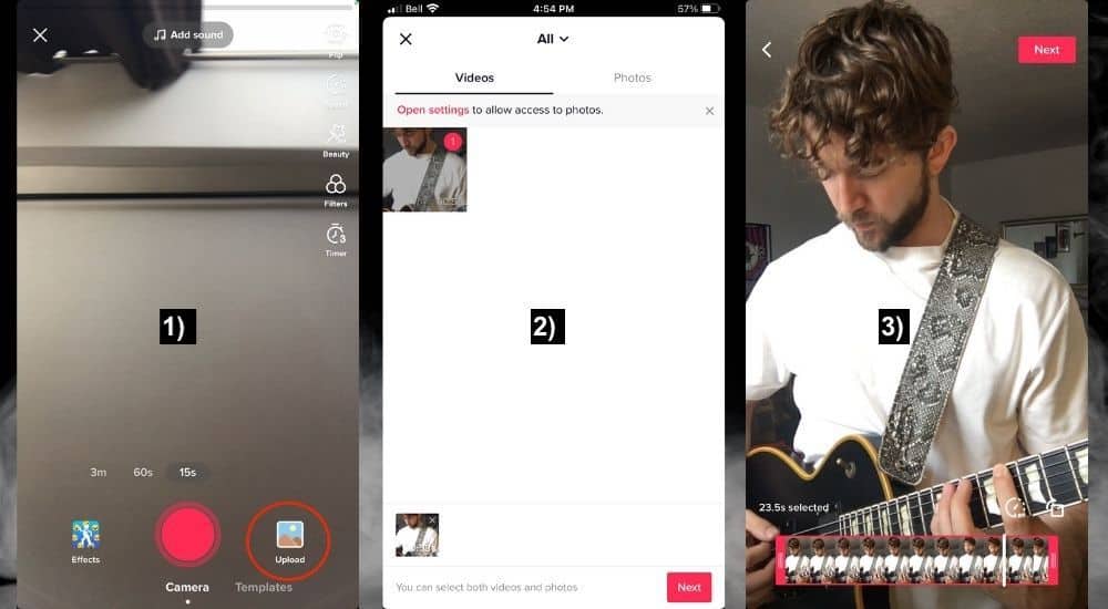 TikTok Upload - How to Make Guitar TikTok Videos 