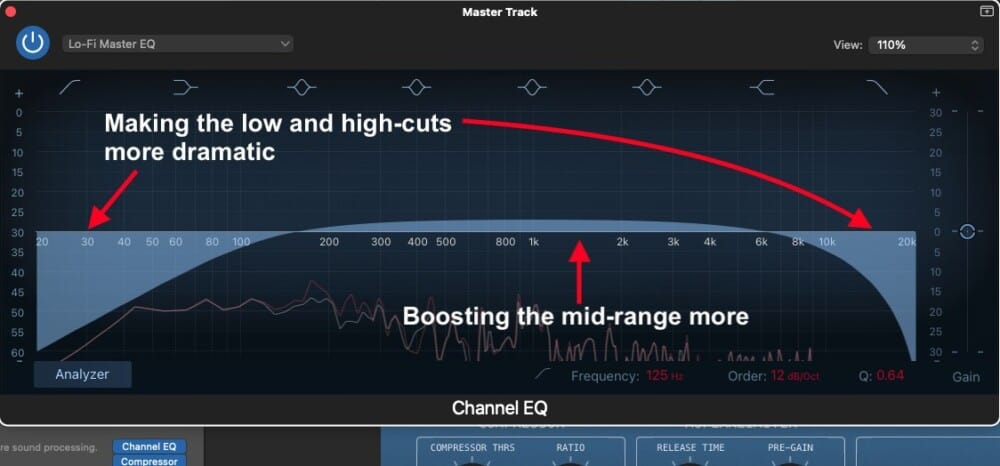 Lo-Fi EQ Exaggeration - How to Make A Lo-Fi Beat in Garageband 