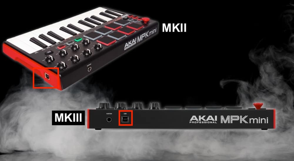USB Port Side vs Back on Akai MKII and MKIII - What's the Difference Between the Akai MKIII and the MKII 