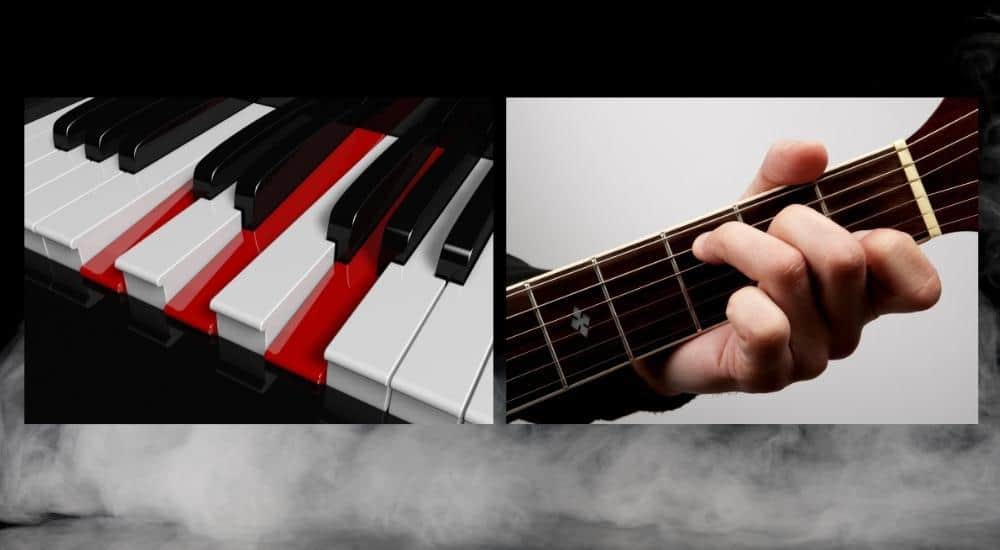 C Major on Piano and Guitar - How to Learn Piano And Guitar At The Same Time