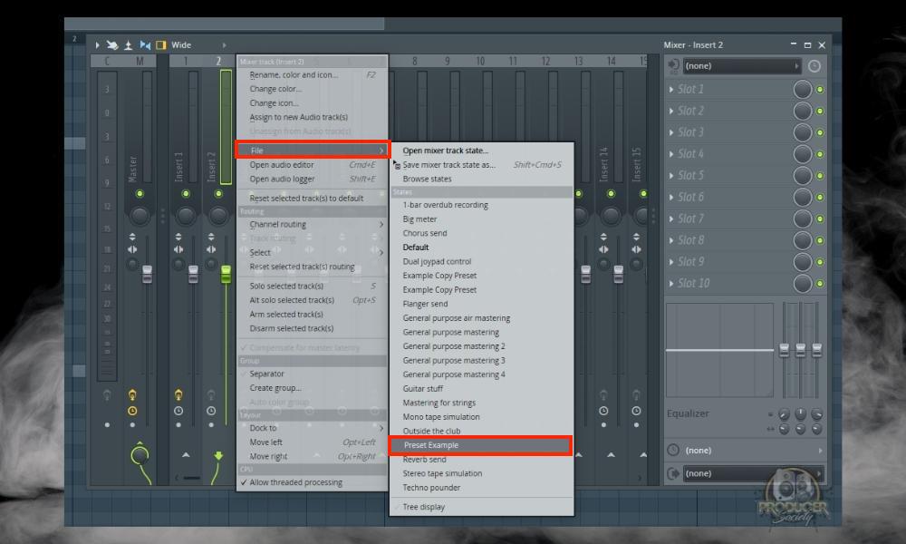 Choose Saved Preset -  How to Copy Plugins From One Track to Another in FL Studio