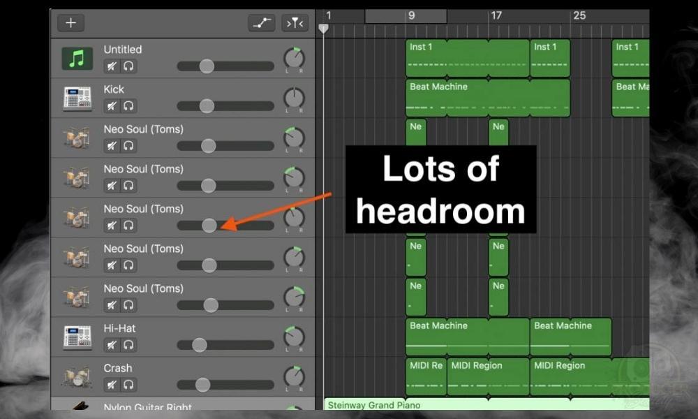 Headroom-in-Mixes-How-to-Make-Drums-Sound-Good-in-Garageband-