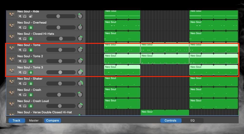 Toms - How to Mix Drums in Garageband 