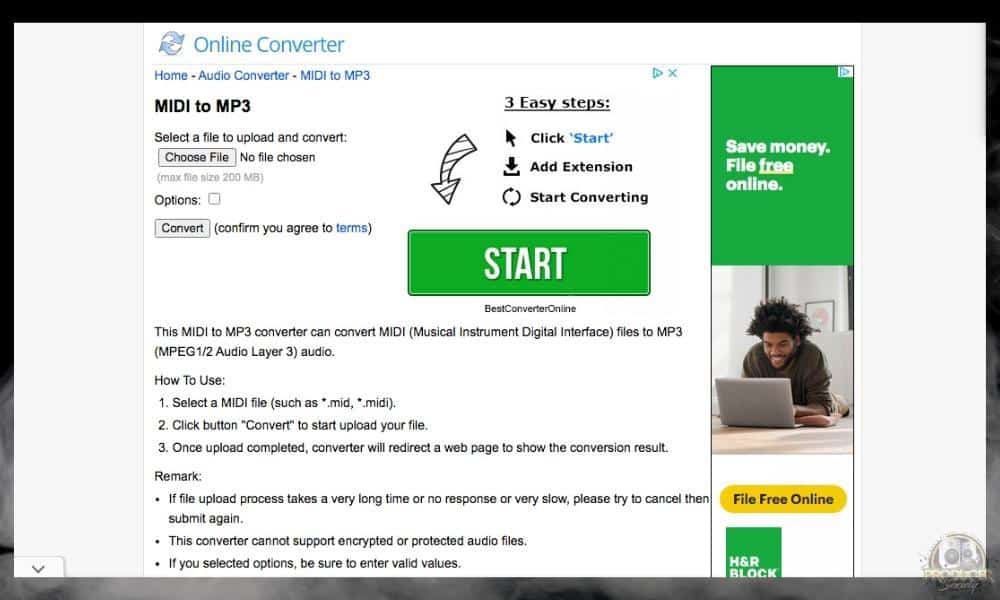 Online Converter - How to Make MIDI