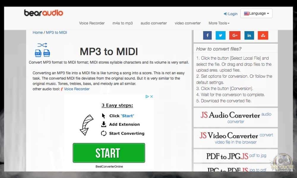 Open Bear File Converter Tool - How To Make MIDI 