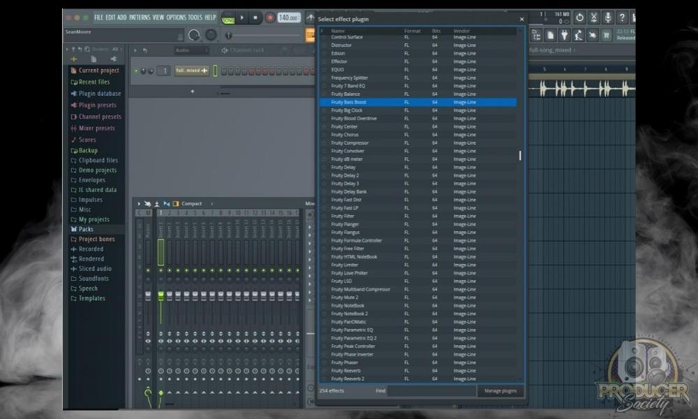 Add Fruity Bass Boost To Mixer Insert 1 - How to Bass Boost in FL Studio 