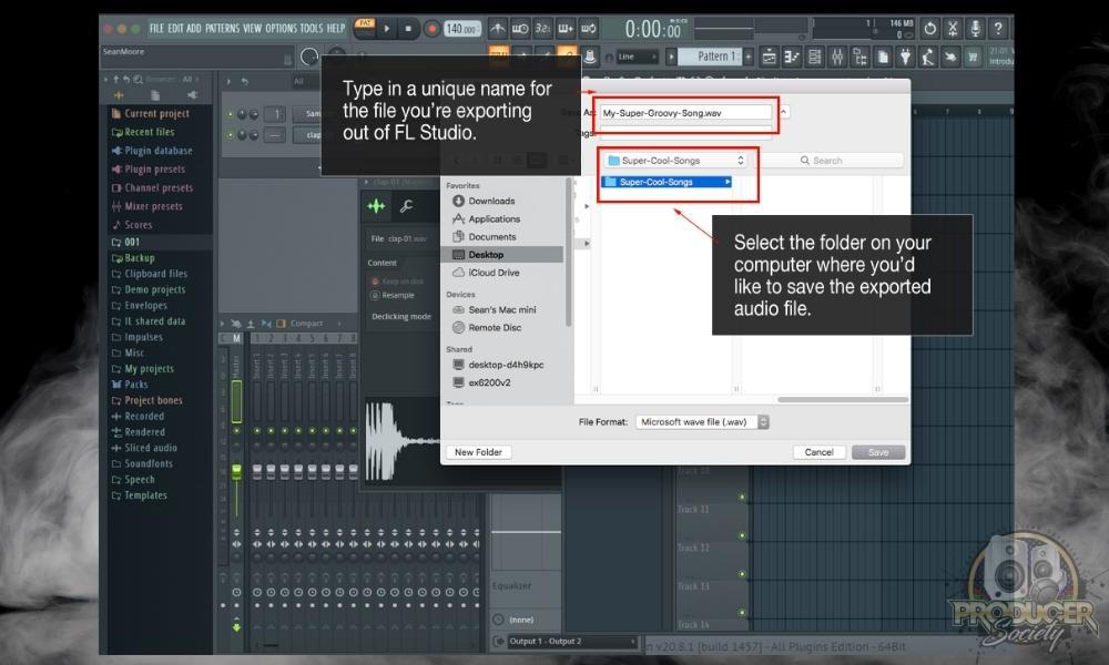 Name/Save Audio File - How to Import and Export Audio in FL Studio 