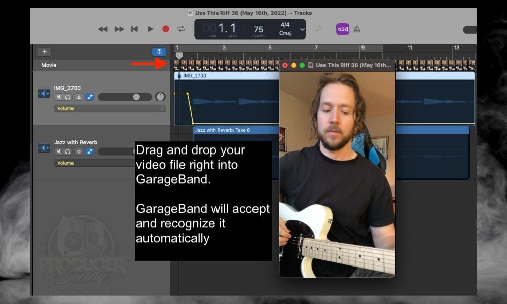 Import the Video File - How to Make A GarageBand Ringtone from a Video
