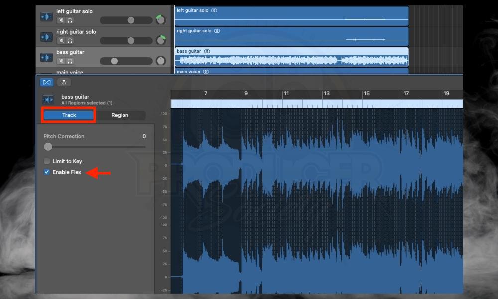 Track  Enable Flex - How to Speed Up Audio in GarageBand