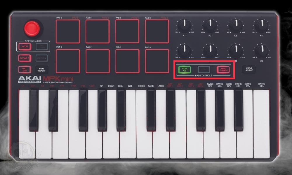 The Pad Controls on the right side of the MPK Mini MKII 