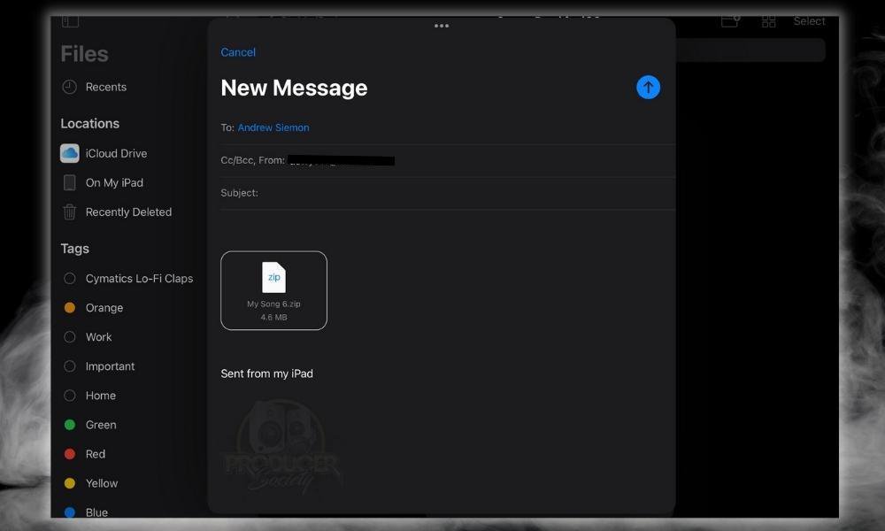 Send Email  How to Email A GarageBand Project File [PC/iPhone/iPad]
