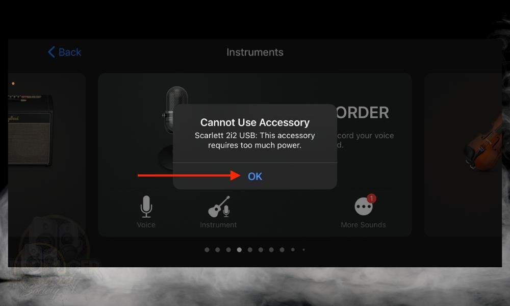 Cannot Use Accessory - How to Connect an External Mic to GarageBand iOS