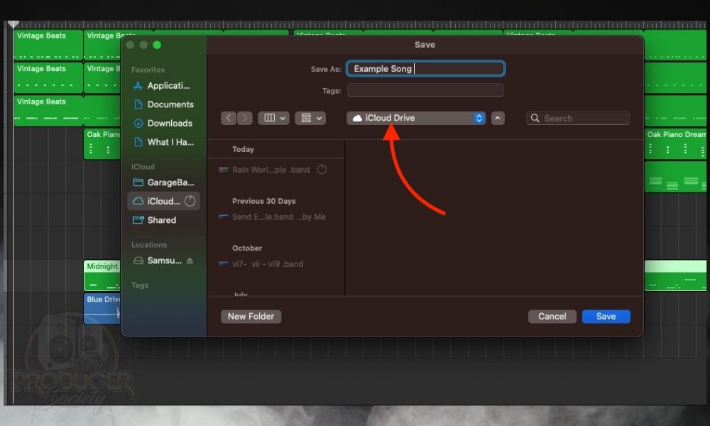 iCloud Drive - How to Share GarageBand Project Files