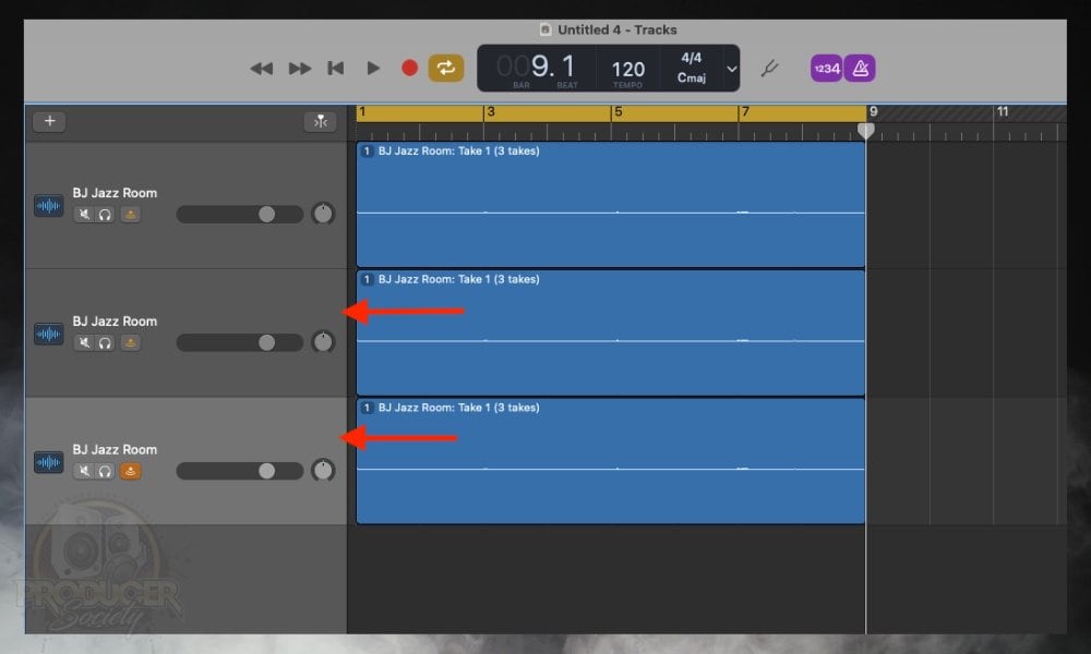 Copy the Takes - How to Record A Seamless Loop in GarageBand (iOS/macOS)