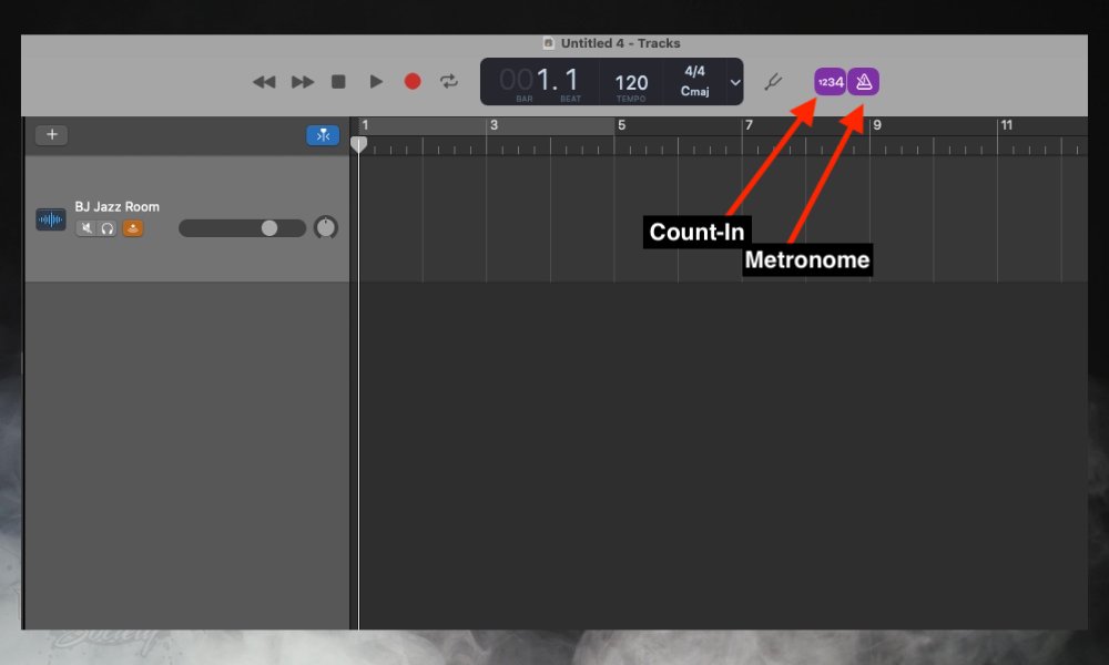 Count-In/Metronome - How to Record A Seamless Loop in GarageBand (iOS/macOS)