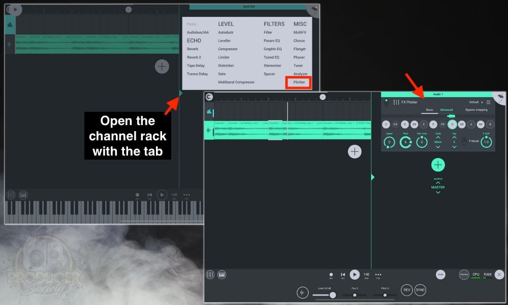 Opening Channel Rack - How to Sample in FL Studio Mobile [Chop, Slice, & Reverse]