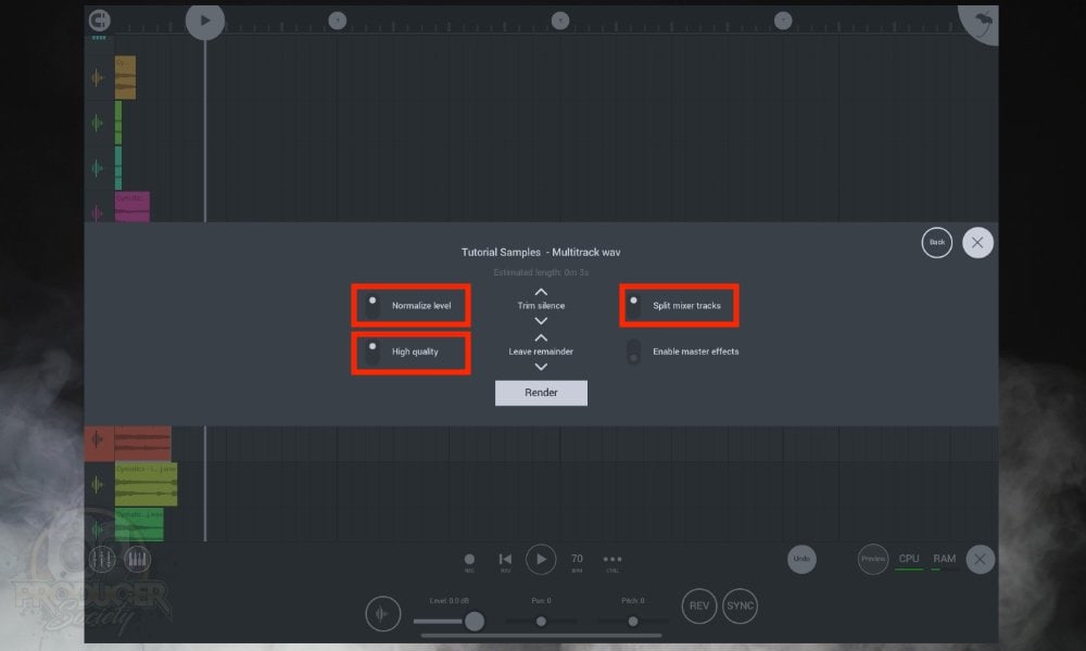 Rendering The File  - How to Sample in FL Studio Mobile [Chop, Slice, & Reverse]