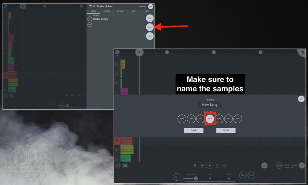 Saving the samples  - How to Sample in FL Studio Mobile [Chop, Slice, & Reverse]