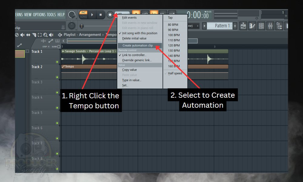 How to Speed Up Audio in FL Studio; Create a Tempo Automation