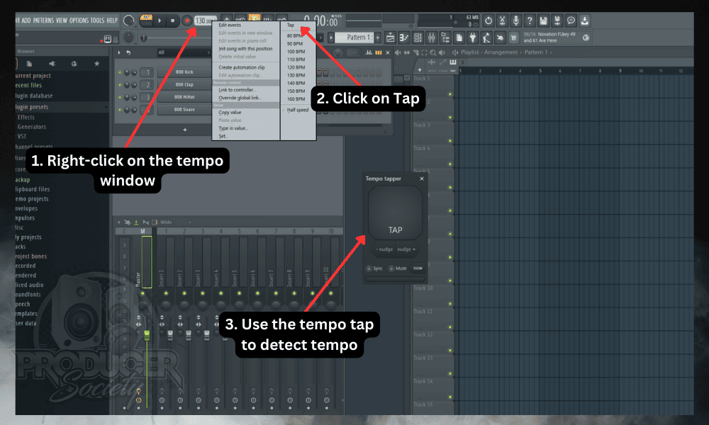 How to Quantize in FL Studio; Tempo Tap Option