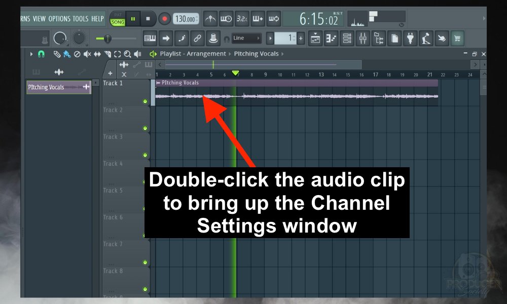 1 - Double-click the Audio Clip