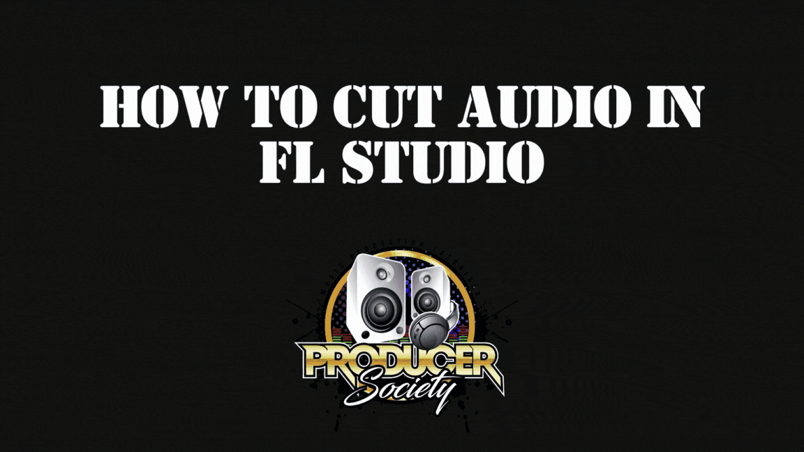 A GIF showing how to cut audio in FL Studio 