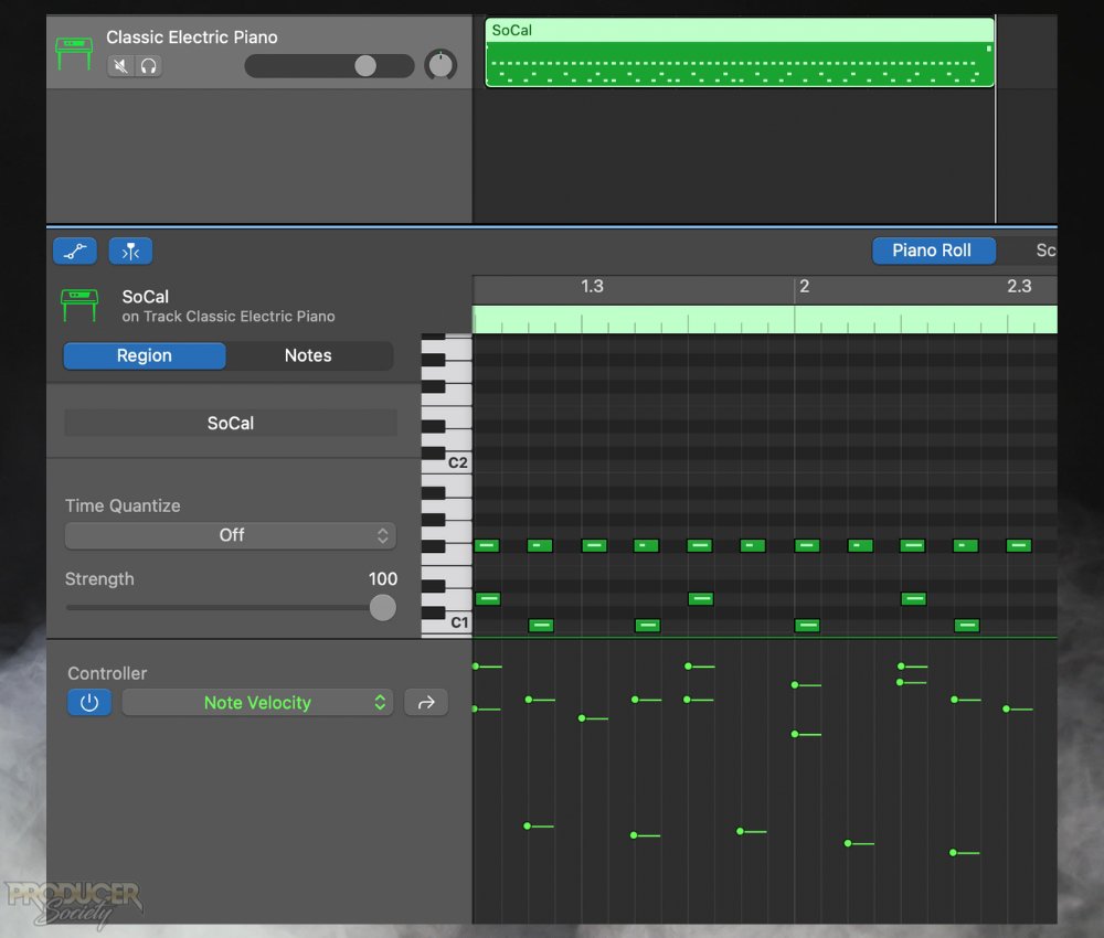 Piano Roll, MIDI Editor, Note Velocity, Time Quantize