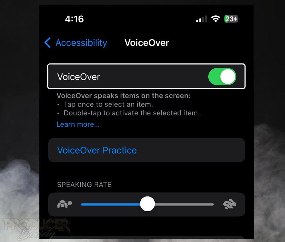 VoiceOver in the iOS