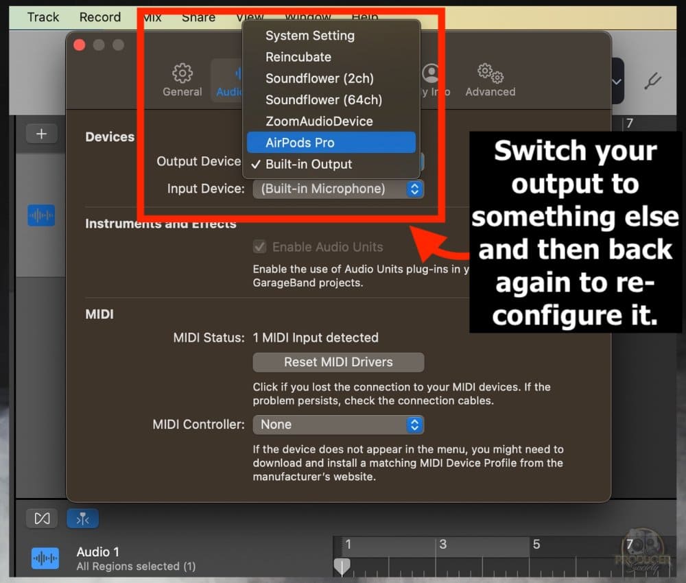 Switching Built-in Output and Input Back and Forth