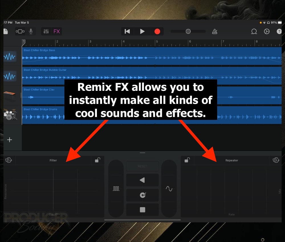 Remix FX in GarageBand iOS